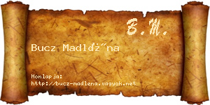 Bucz Madléna névjegykártya